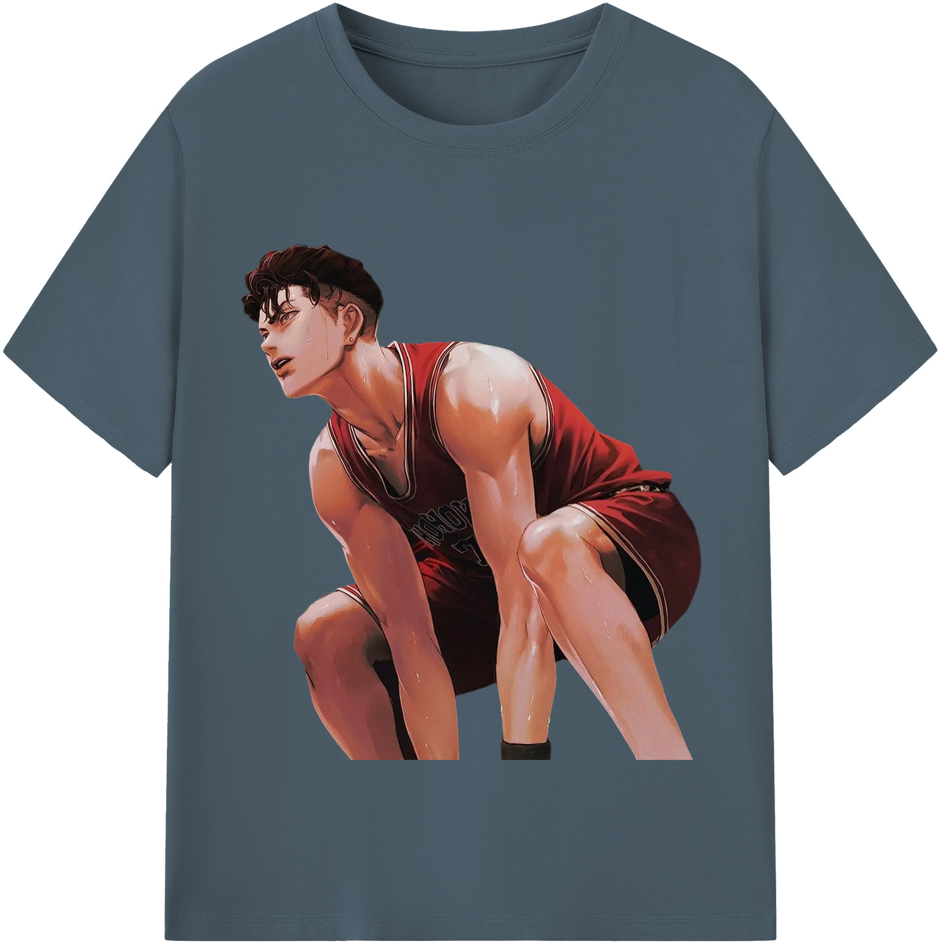 SLAM DUNK／スラムダンク 綿100％半袖Tシャツ（フロントプリント）
